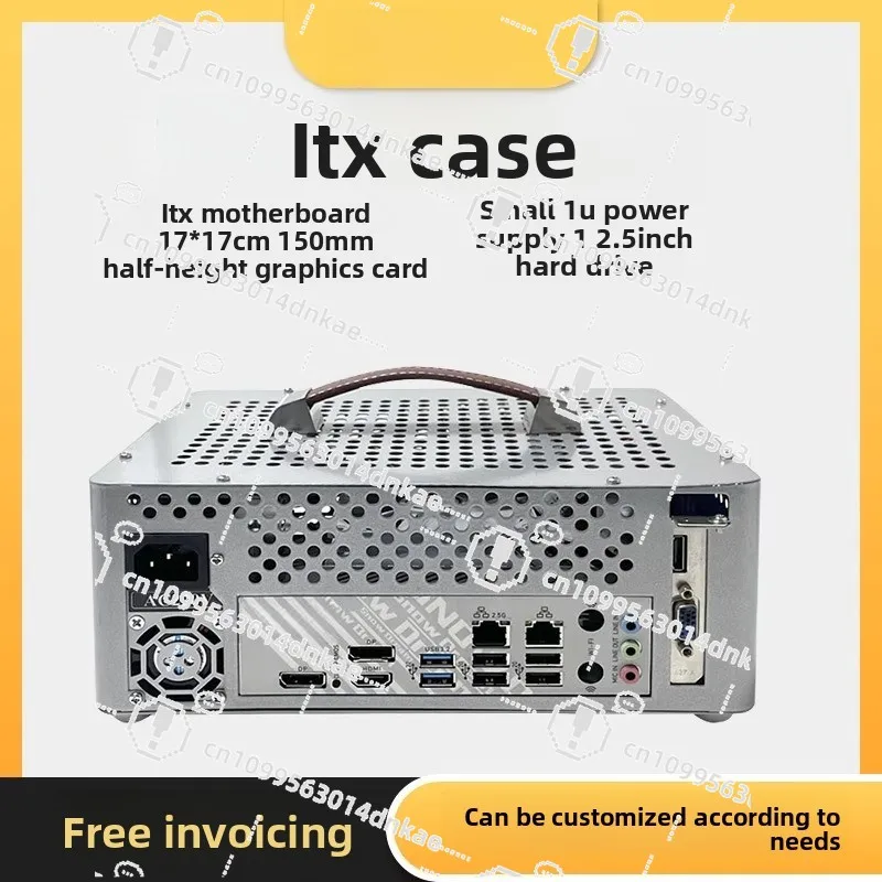 ITX Small Chassis Compact Small Chassis Portable Desktop Computer Host Itx Main Board Small 1u Power Supply Qiao Mei