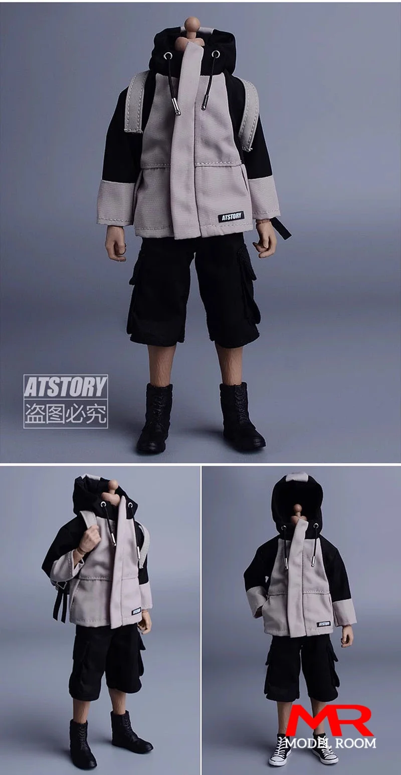 ATStory 1/12 ذكر سستة سترة خارجية الملابس نموذج صالح 6 ''BJD Notaman Asi 3.0 NWTOYS VTOYS الجندي عمل الشكل الجسم دمية #4