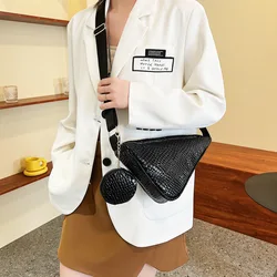 Women's PU Leather Vintage Tote Hobos Large Capacity Shoulder Bag Women's Rectangular Underarm Crossbody Bolsa Bolsa Feminina