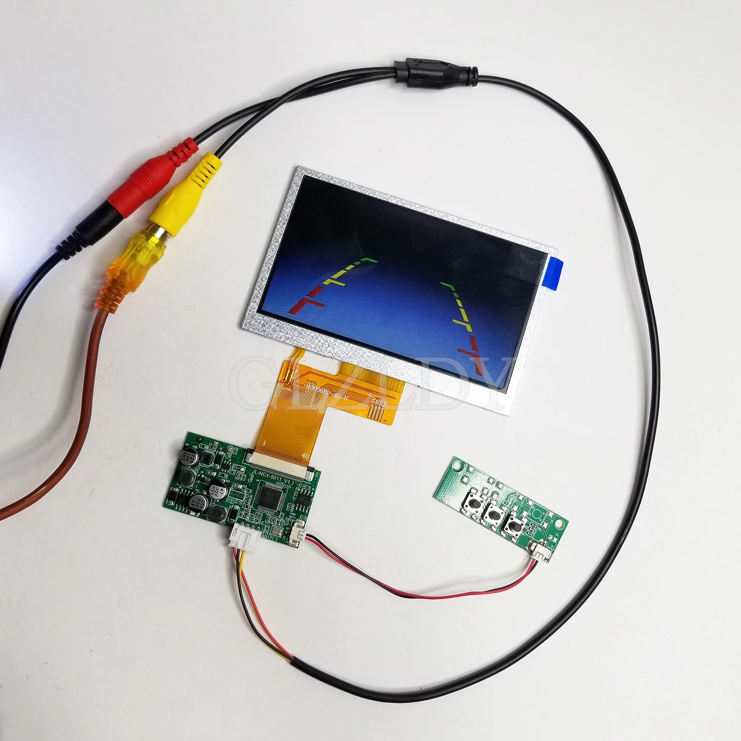 Zestaw modułu wyświetlacza TFT LCD 4,3 cala, płatki śniegu, 480x272, NTSC/PAL z płatkami śniegu, wideo RCA AV do monitora drona FPV