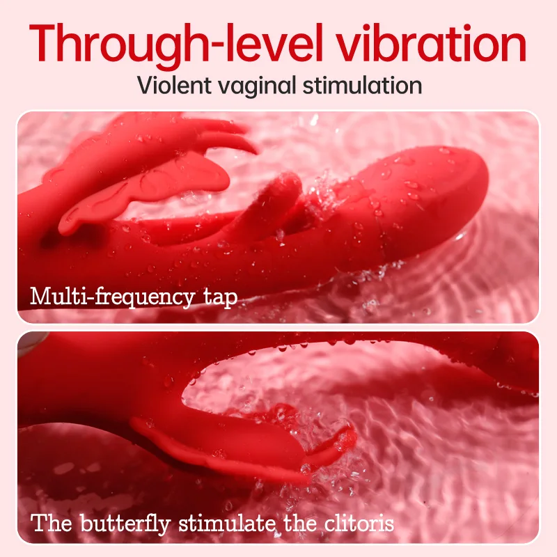 Flapping G Spot ไวเบรเตอร์รูปกระต่ายสำหรับผู้หญิงอุปกรณ์กระตุ้นคลิตอริสเครื่องนวดช่องคลอดผู้หญิงเครื่องสำเร็จความใคร่ดิลโด้เซ็กซ์ทอยสำหรับผู้ใหญ่