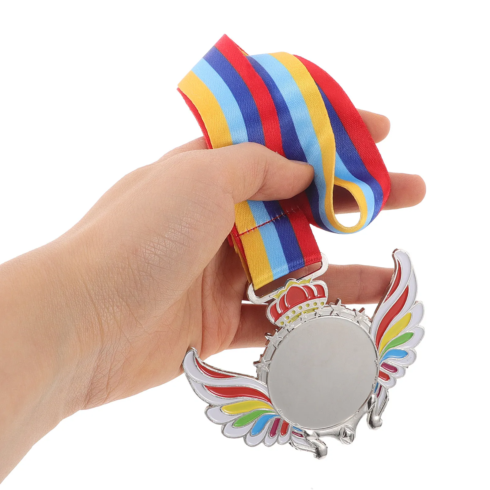 Award Medal Neck Ribbon Kids Sports Events Competitions School Activities Plastic Medal Children Party Favor Classroom Prize