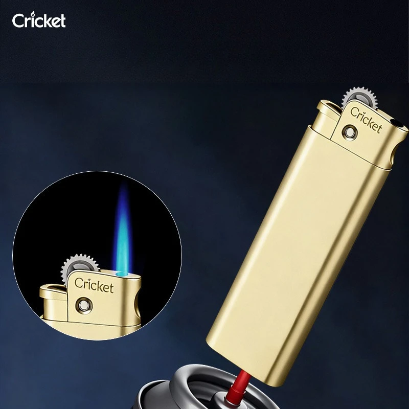 

Оригинальная зажигалка Cricket Torch, полностью металлическая, ветрозащитная, с бутановым пламенем, с кремниевым колесиком, заправляемая, мужской подарок