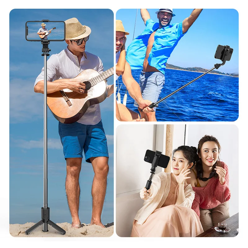 STTKGZD Portable Mini Selfie Stick Foldable Tripod Phone Stand Holder Support Wireless Bluetooth Remote Control Shutter Android