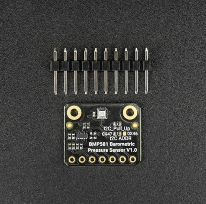 BMP581 High Precision Barometric Pressure Sensor, Bosch, ±0.3hPa, 2μA Sleep, I3C/I2C/SPI, 19x16mm Tiny, for Drone Altitude