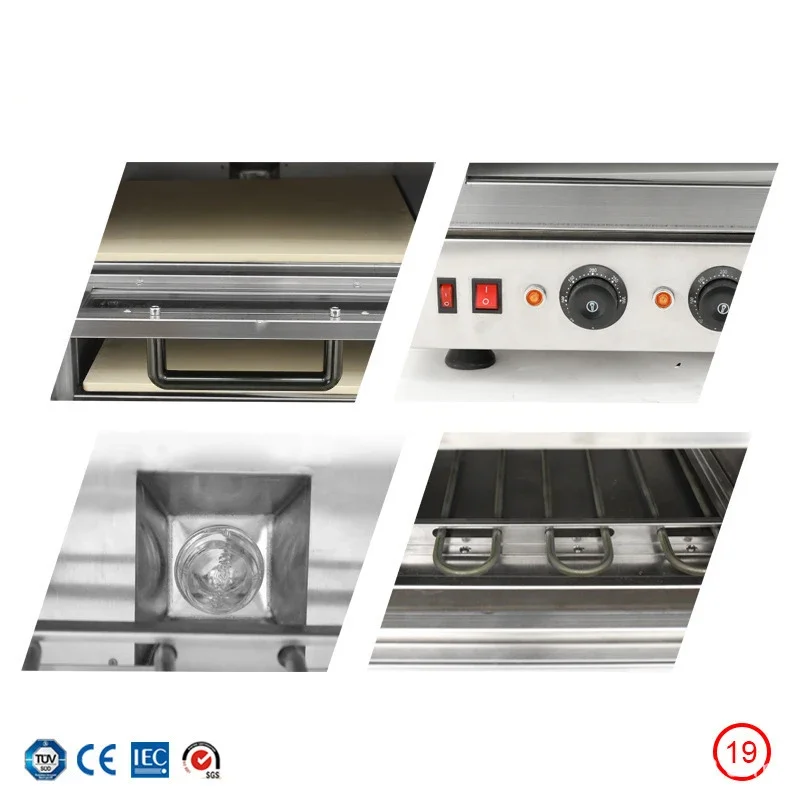 NF Electric Double-Deck Commercial Pizza Oven, 220V Electric Oven, 3kW High Power, Even Baking, Chicken Roaster NP-19(Customized