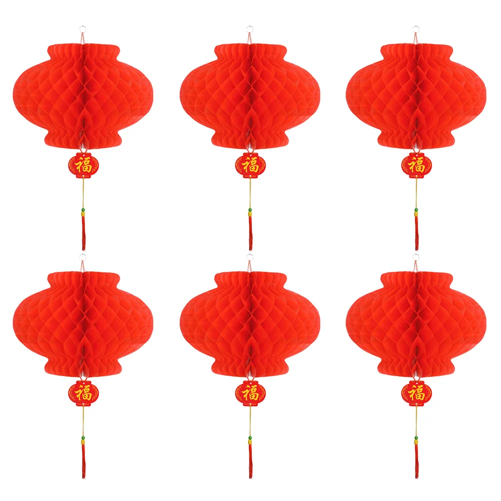 

60PCS Plastic Red Round Plastic Foldable Plastic Chinese Lanterns Festive Hanging Lanterns for New