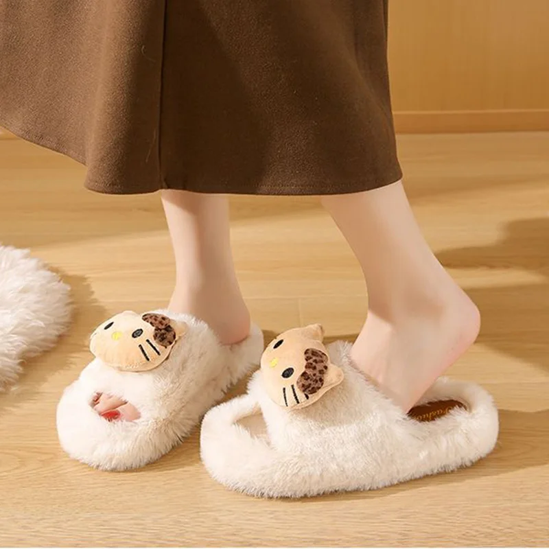 Kawaii مرحبا كيتي غامض النعال الخريف الشتاء المنزل في الهواء الطلق الأكثر مبيعا الفتيات أفخم الدفء تصميم الأزياء الراقية هدية رائعتين