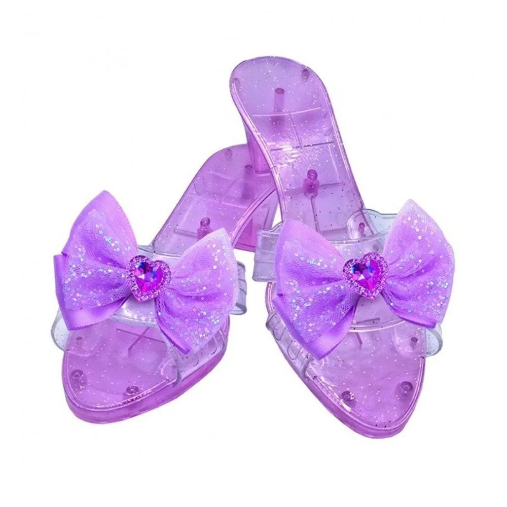 

Ролевые игры в дом, туфли принцессы с кристаллами для сцены, маскарада, имитация макияжа, детские украшения для особых случаев