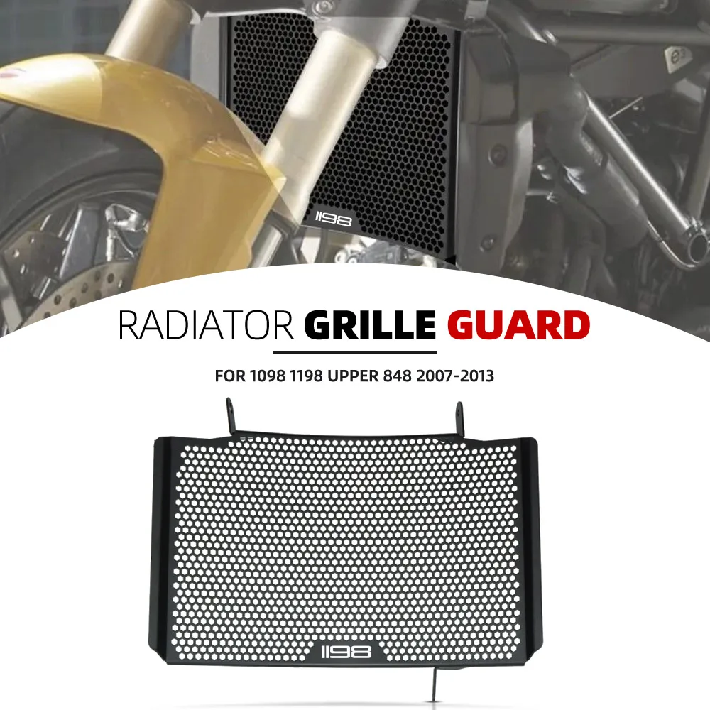 

FOR Ducati 1098 1198 Upper 848 2007 2008 2009 2010 2011 2012 2013 Radiator Tank Grille Grill Oil Cooler Guard Protection Cover