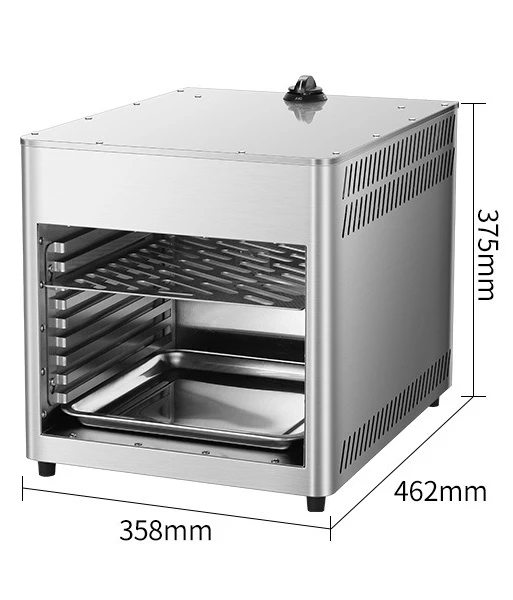 Portable Infrared Broiler Propane Gas Grill, 1500 Degree Stainless Steel Tabletop Quick Cooking Steak Grill Fo