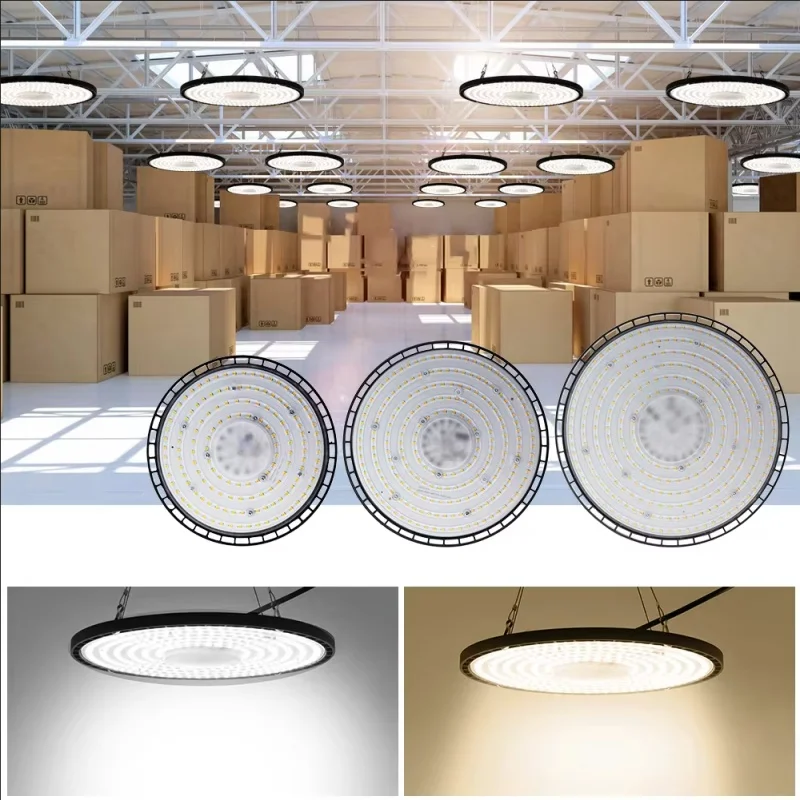 

LED High Bay Light 100W 150W 200W UFO LED 220V 6000K 4000K Warehouse Garage Light Super Bright Industrial Lighting