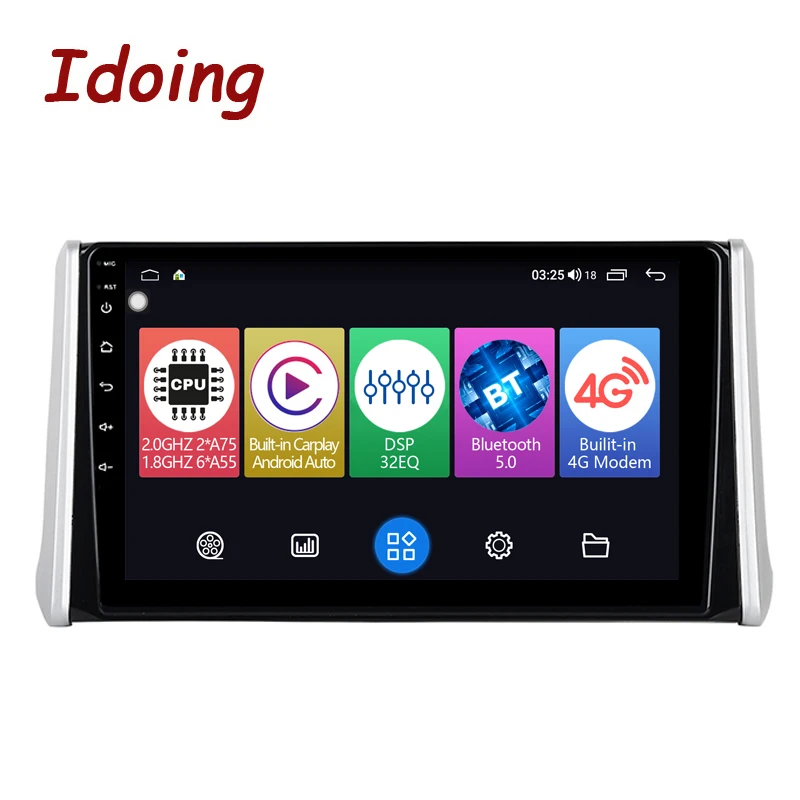 

Idoing 10.2"Car Stereo Radio Multimedia Player Head Unit For Toyota RAV 4 XA50 2018-2023 GPS Navigation Android Auto And Carplay