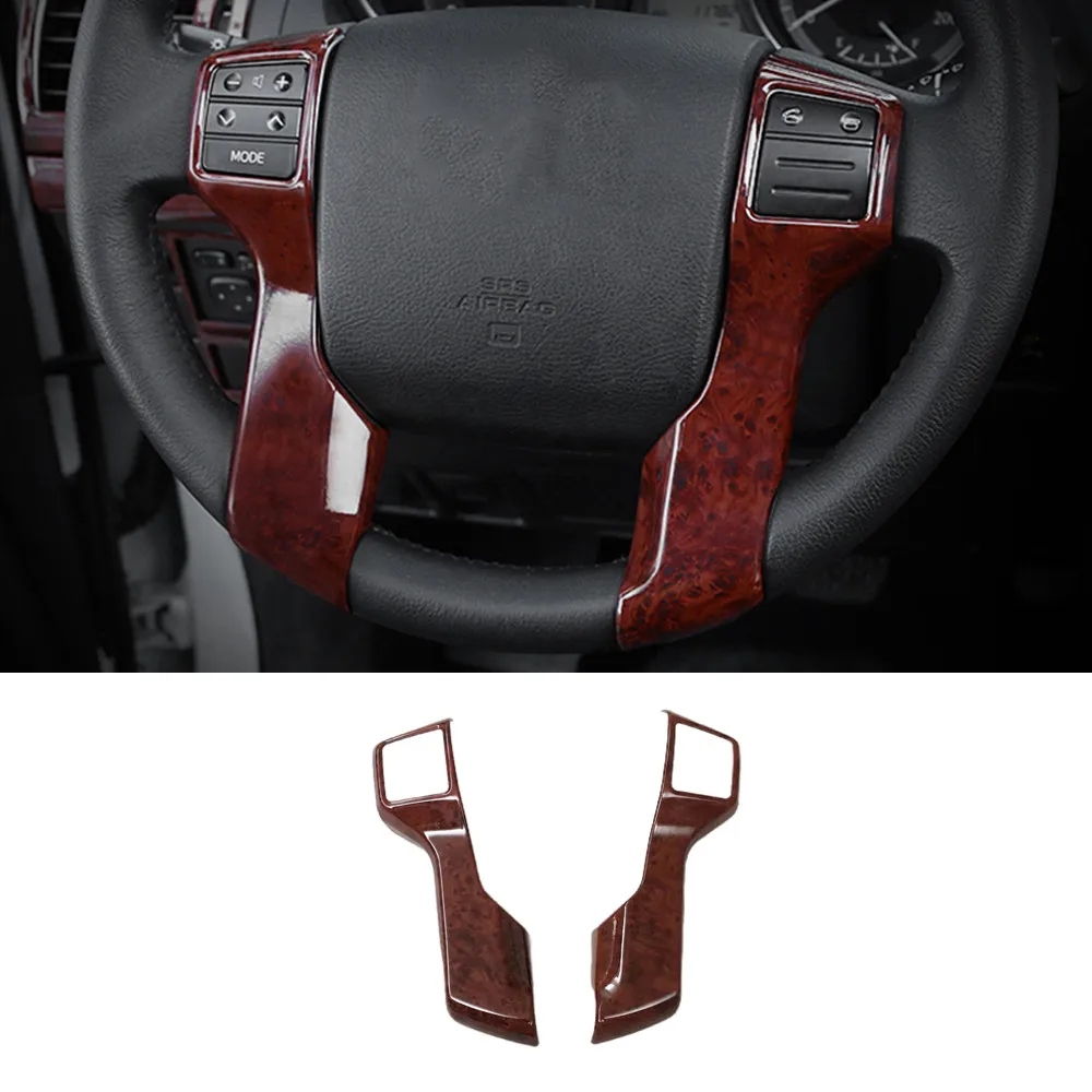 For Toyota Land Cruiser Prado 150 LC150 FJ150 2010 2011-2017 Interior ABS Wood grain Moulding Trim Car Styling Prado Accessories