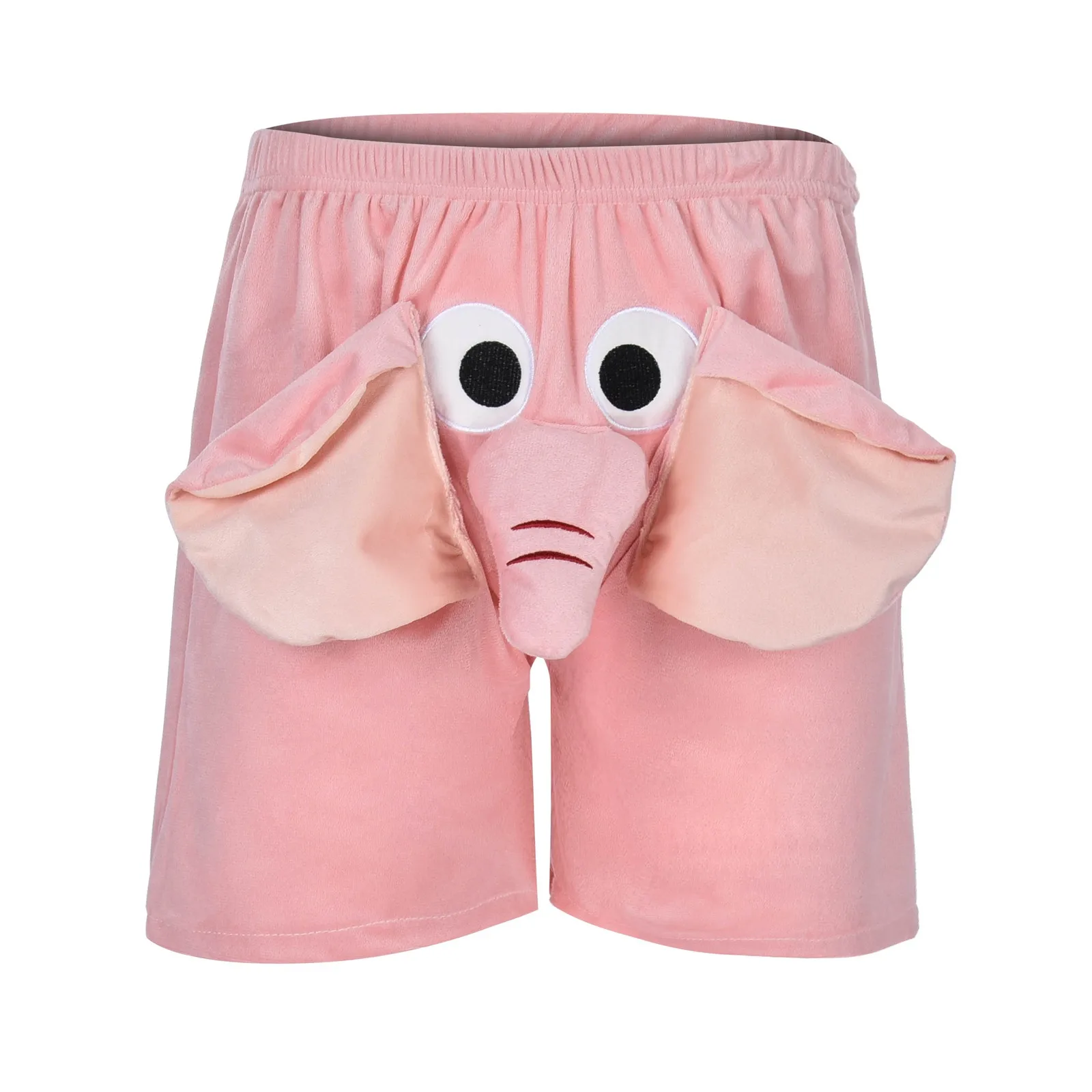 Lounge Pyjama Shorts 3d Ears Trunk Cartoon Lovely Elephant Loose Casual Plush Sleepwear Men Women Shot/Long Pants Homewear