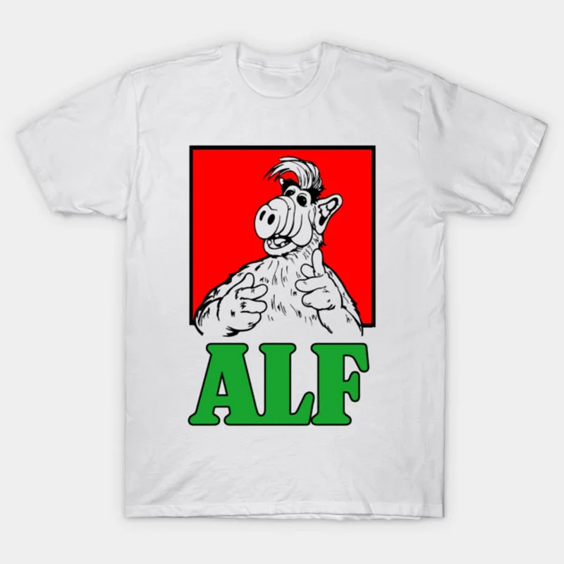 Funny ALF Alien Life Form T‑Shirt Gordon Shumway Melmac 80s Retro TV Show Graphic Print Unisex Short Sleeve Gift Idea Streetwear