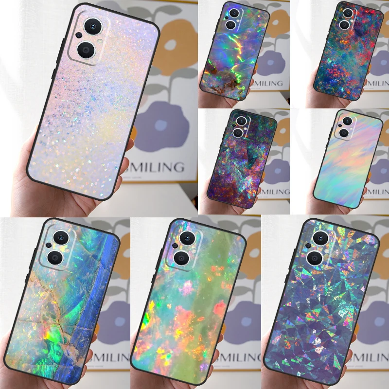 Opal Stone Iridescent For OPPO Find X5 Lite X6 Pro X2 X3 Neo OPPO Reno 11F 10 11 Pro 4Z 5Z 8T 4 5 6 8 7 Lite Case