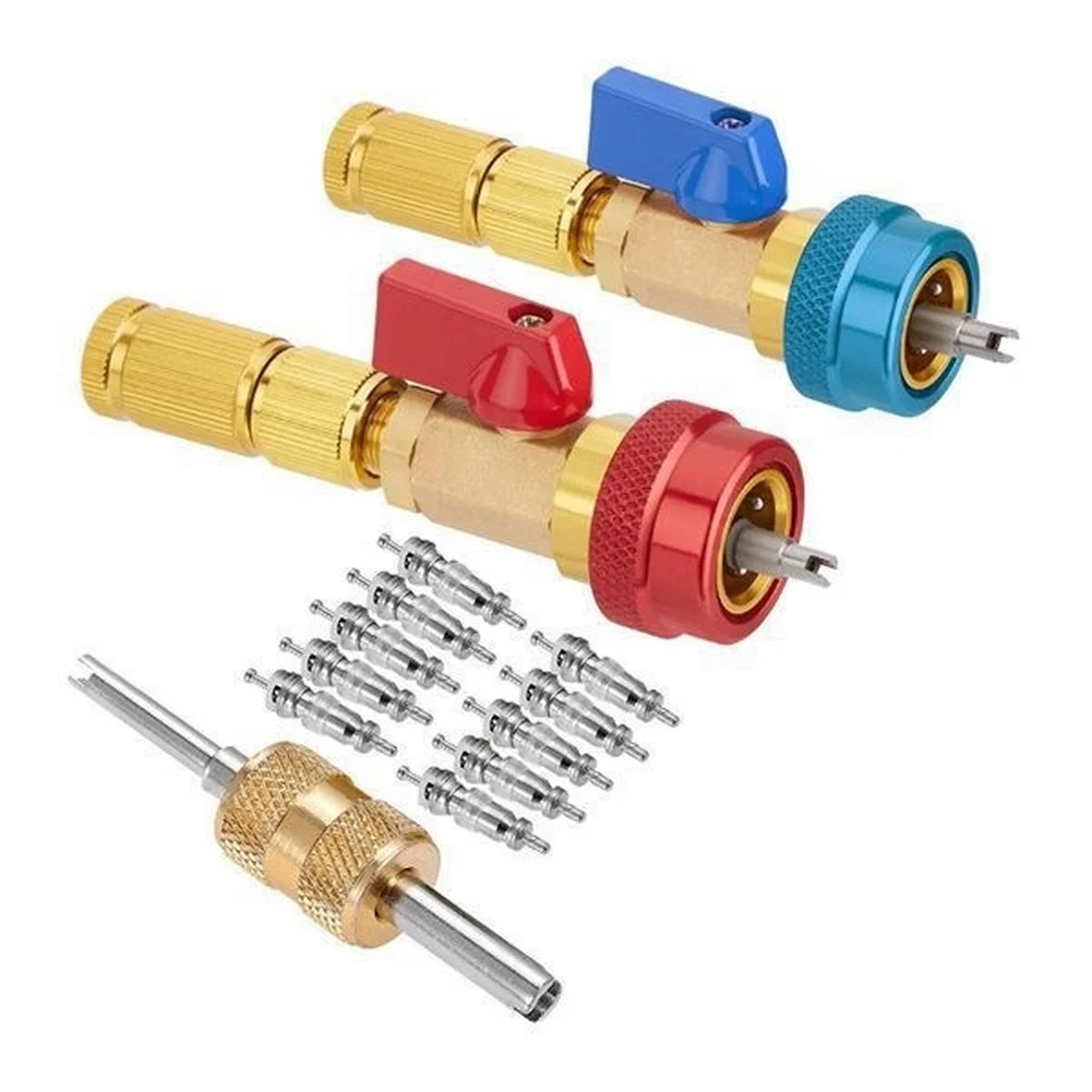 1Set R134a AC Valve Core Removal Tool Kit For Vehicle Climate Control System Repair Valve Shaft Core Replacement Tool
