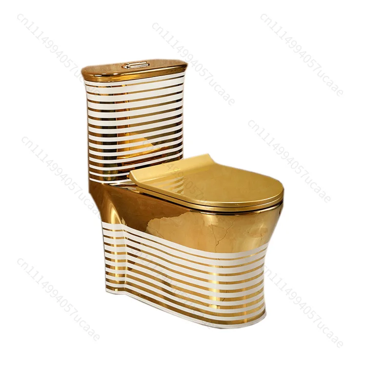 Design Royal Gold Color Wash Basin Sink Wc Bathroom Ceramic Toilet Bowl Set