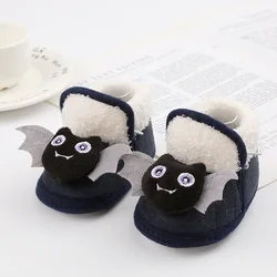 Winter Soft-soled Baby Shoes with Cotton Padding and Plush Cartoon Decoration - Cute and Snuggly Snow Boots for Toddlers 0-18M