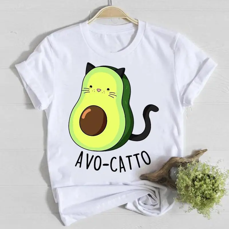 Maglietta Casual a maniche corte maglietta stile adorabile Avocado maglietta moda maglietta estiva donna T-Shirt grafica donna