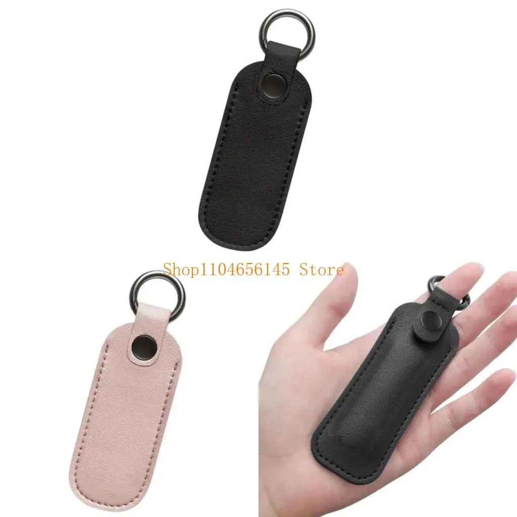 Portable USB Flash Drive Organiser Metal Closure Design Premium Synthetic Leather Case Keychain Ready For Travel