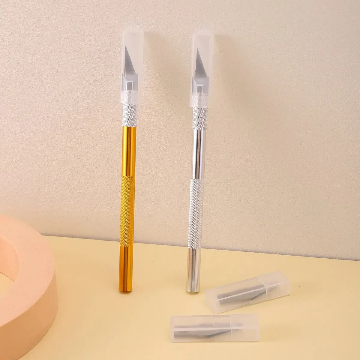 Graveren Ambachtelijke Mes Antislip Metalen Scalpel Vleesmes Ambachtelijke Hobby Goud/Zilver Kleur Utility Mes Briefpapier Kunstbenodigdheden