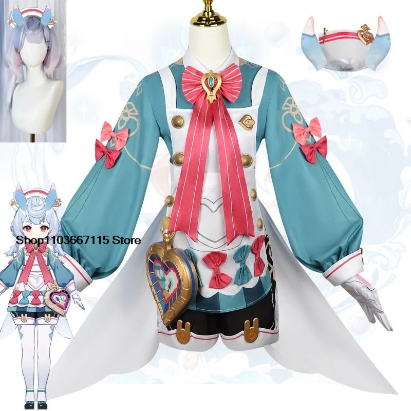 Sigewine Cosplay Costume Game Genshin Impact Fontaine Lovely Sigewinne Cosplay Women Costume Halloween Carnival Party Costume