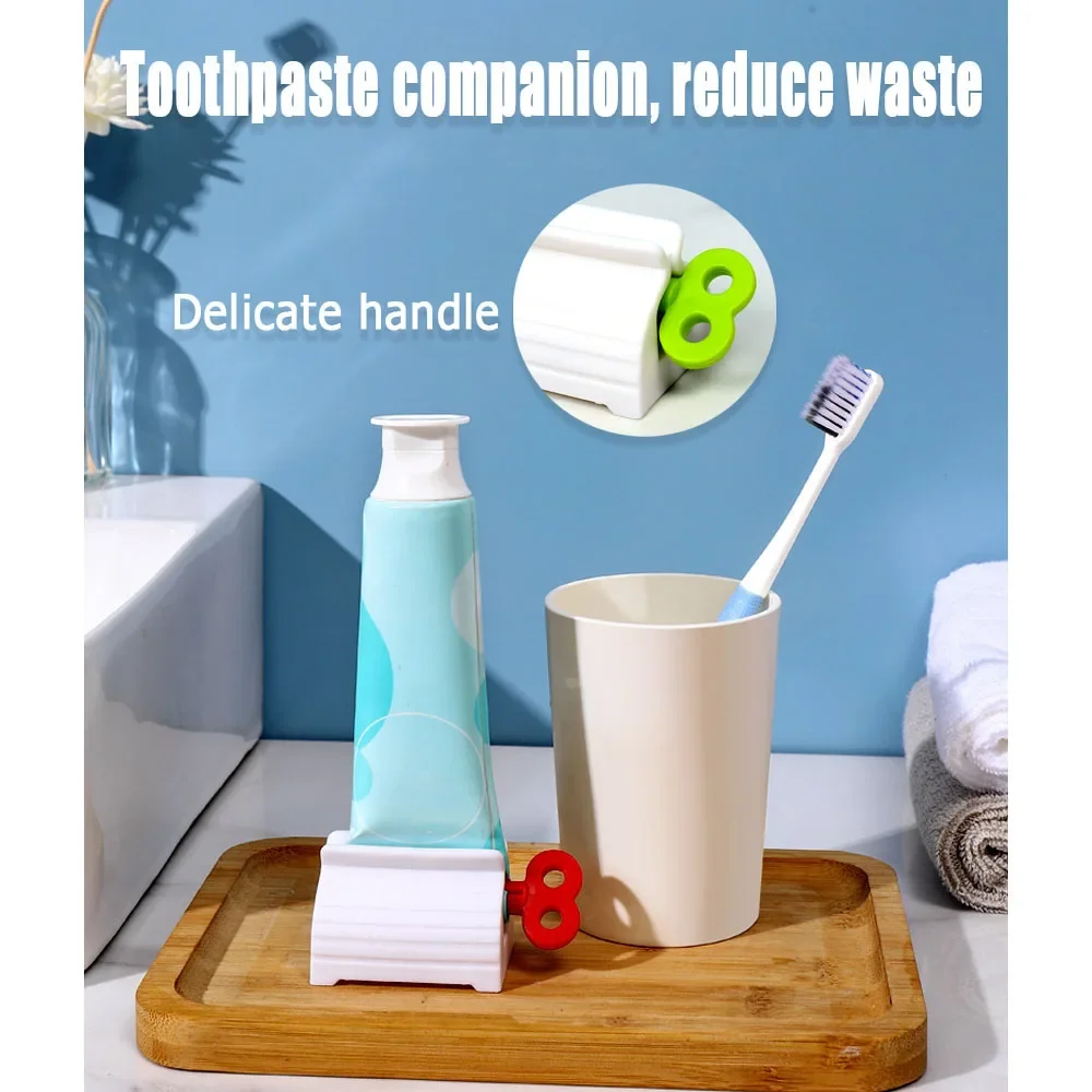 

1 Pc Rolling Tube Toothpaste Squeezer Toothpaste Seat Holder Stand Rotate Toothpaste Dispenser for Bathroom