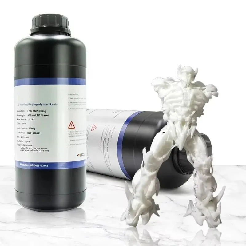 500g/1kg High Stability Toughness White 3D Printer Resin SLA MSLA 3D Printer UV Resin