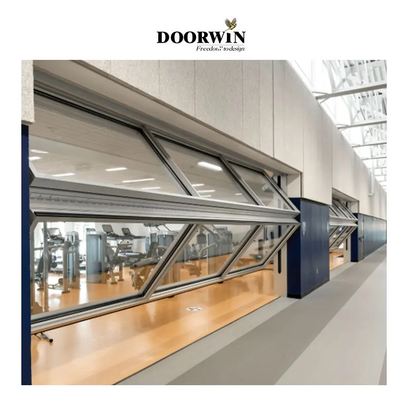 Doorwin Moderne Hoge Kwaliteit Gehard Glas Impact Aluminium Verticale Vouwraam Voor Residentiële