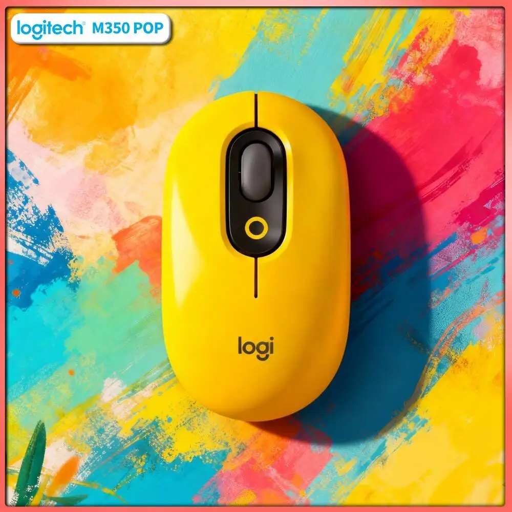 Logitech M350 POP Mouse High-Precision 1000 DPI Bluetooth USB Silent Scroll for Business Laptop Corporate Office PC Use