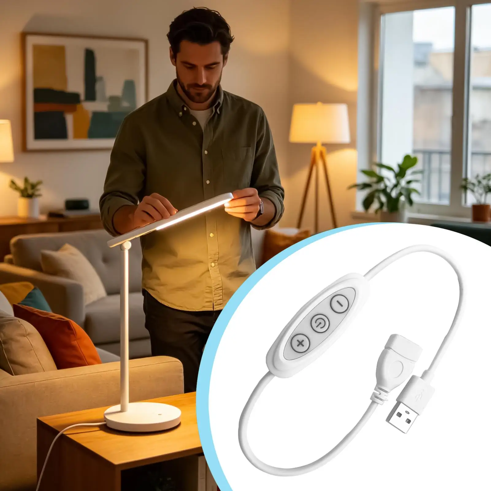 8 Level Lamp Brightness Controller,3 Button LED Dimmer,Sturdy Regulator For Indoor Neon Sign And Daily Household Lighting