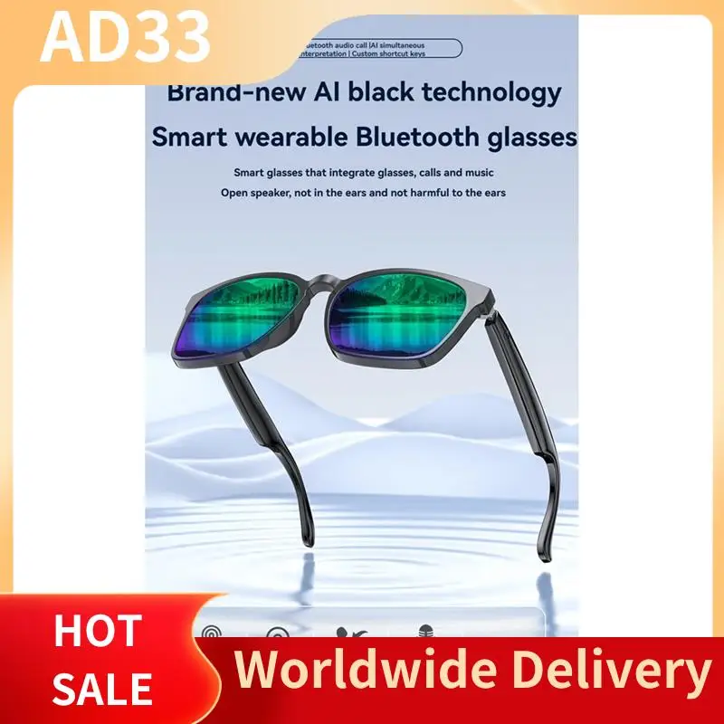 

(Высокое качество) Умные очки AI Bluetooth 5,4 с динамиком 145-язычный переводчик в реальном времени Солнцезащитные очки AI для мужчин и женщин