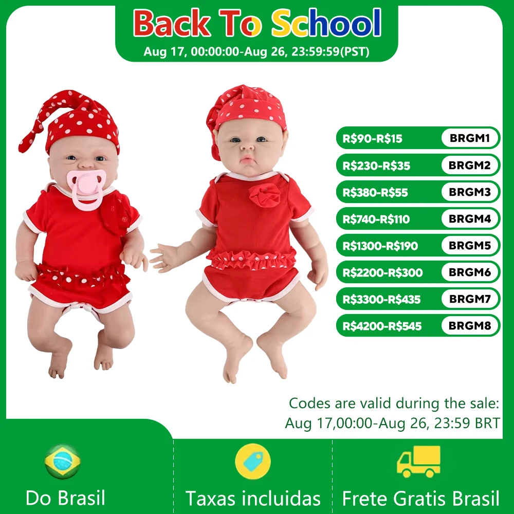 IVITA Bonecas Bebê Reborn Realistas por Atacado Enviadas do Brasil, Bebês de Silicone Pintados Realistas para Presente de Natal para Crianças