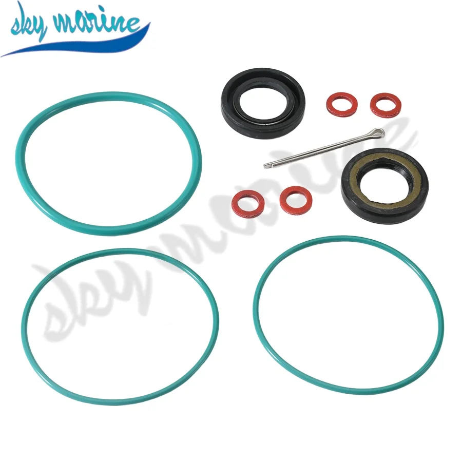 O-ring 93210-65M50 93101-20M07 O-ring Outboard Lower Unit Prop Shaft Gearcase Oil Seal Kits for Yamaha 2/4 stroke 20 25 30HP