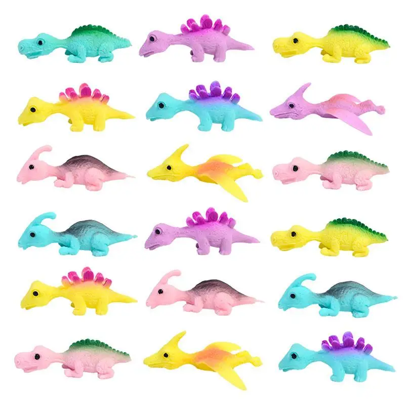 

Flying Dinosaur Toys 30pcs Dinosaur Toy Finger Slingshots Reusable Soft Cute Animal Slingshot Funny Finger Toys For Yards