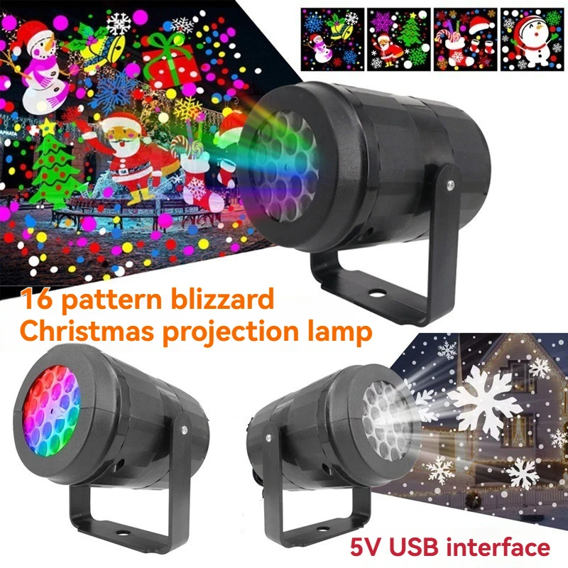 Christmas Projection Light, Dynamic Snowflake Pattern, High-definition Led Holiday Atmosphere Light, Bedroom, Home, Indoor