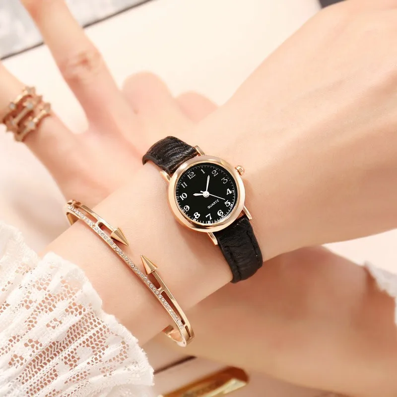 Exquisite Little Ladies Dress Watch Retro Leather Female Clock Brand Woman Fashion Mini Design Wrist Watch