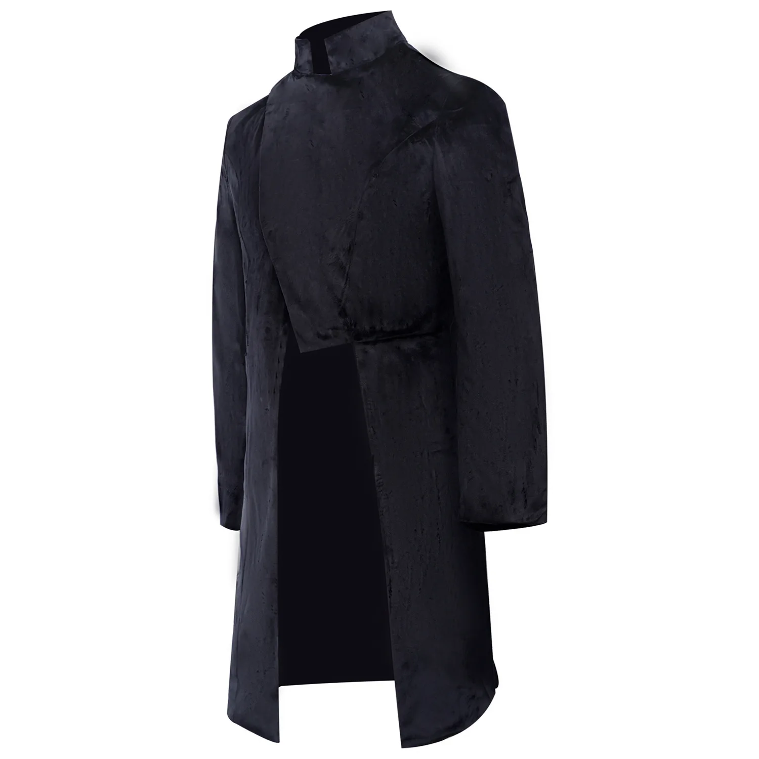 

Men's Gothic Punk Jacket Velvet Military Victorian Vintage Windbreaker Jacket Dark