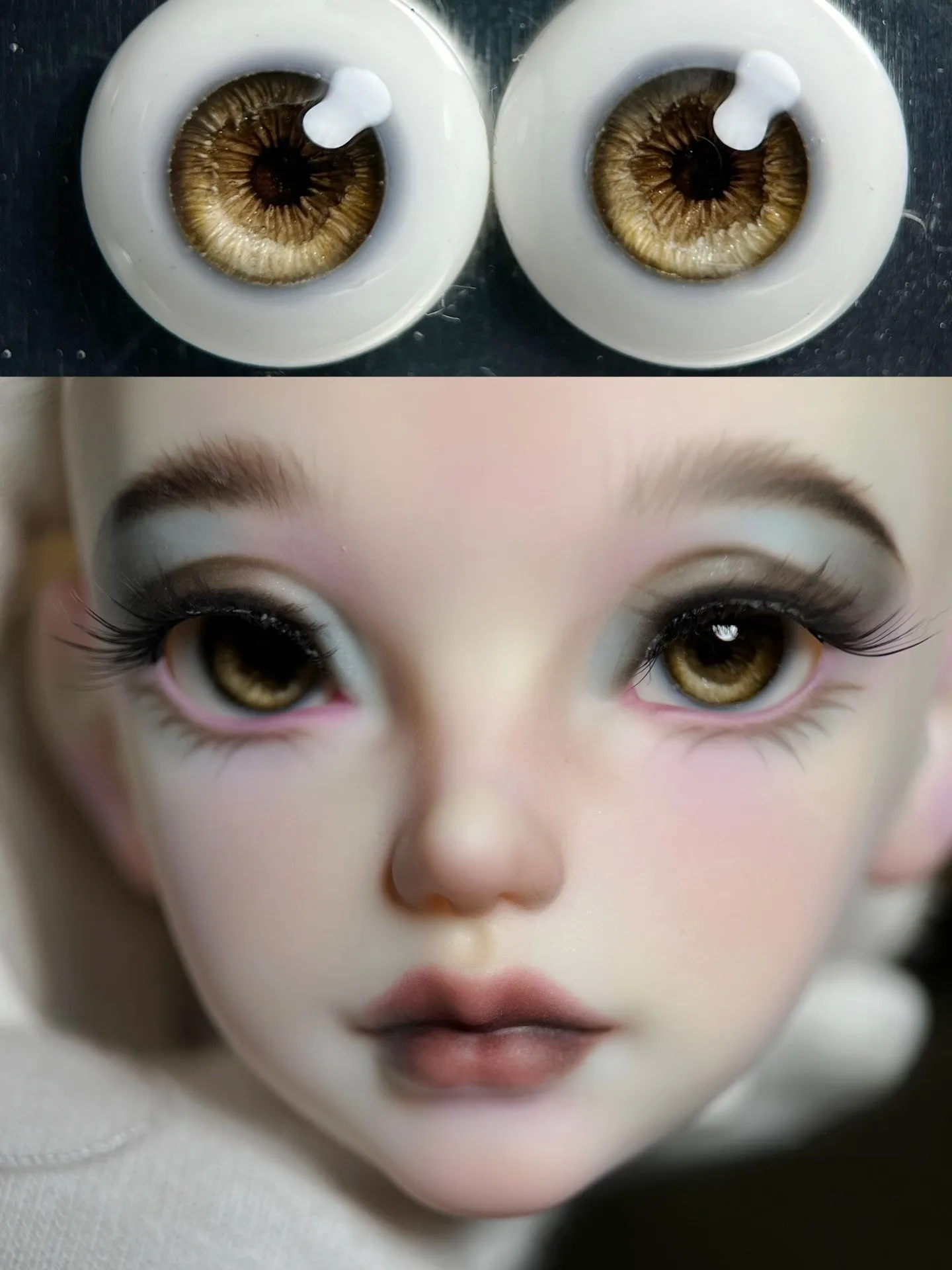 Resin Chromatic Circle Craft Eyes，Beauty 1/3 1/4 BJD Doll Safety Eyeball 1 Pair