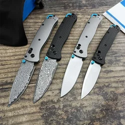 Outdoor EDC Pocket Folding Knife BM 535 High Quality Damascus Steel Blade Carbon Fiber/aluminium Alloy Handle Camping Tools