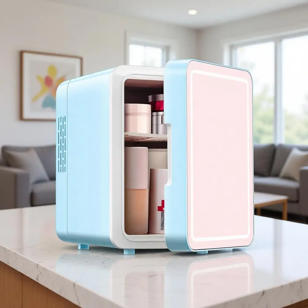 

Портативный охладитель AC+DC, 4 л, на 6 банок, цвет аква