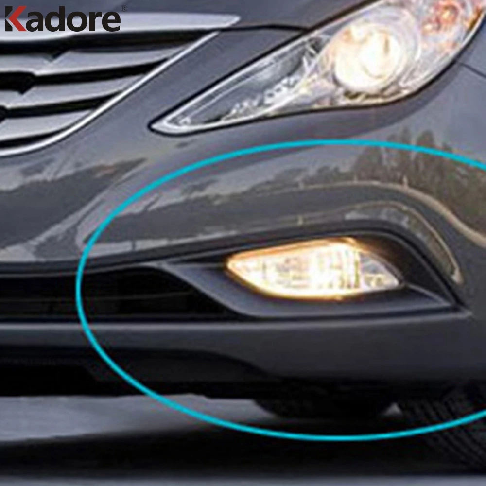 For Hyundai Sonata i45 2011 2012 2013 2014 Chrome Car Front Fog Light Lamp Cover Trim Head Foglight Bezel Trims Accessories - view 2