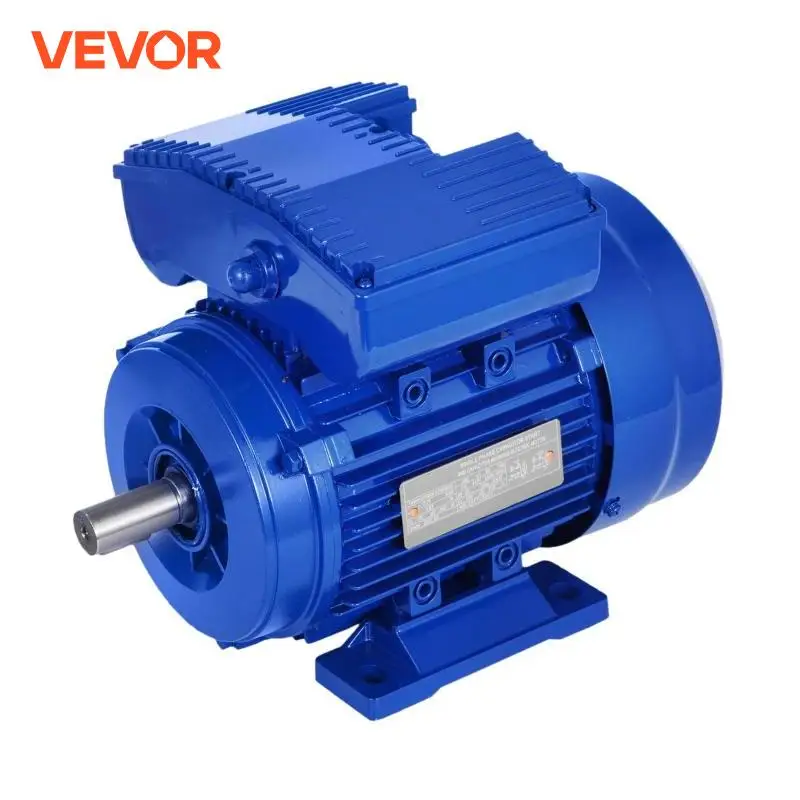 VEVOR 750W 1500RPM 240V 4.83A 1 HP Single Phase Electric Motor Asynchronous B3 Mounting IP55 Protection for Air Compressor Pump