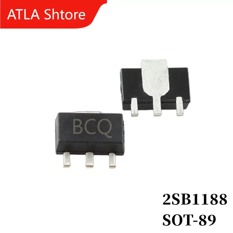 200/500/1000/2000/3000Pcs 2SB1188 SMD Transistor SOT-89 Footprint BCQ Silk Screen PNP 32V/3A Bipolar Amplifier 