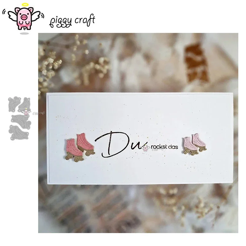 

Piggy Craft metal cutting dies cut die mold Skate decoration Scrapbook paper craft knife mold blade punch stencils dies
