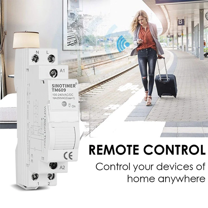 

SINOTIMER TM609 Wifi Smart Timer Switch Tuya APP Remote Control Wireless Countdown Time Switch Home Staircase Light 220V 110V