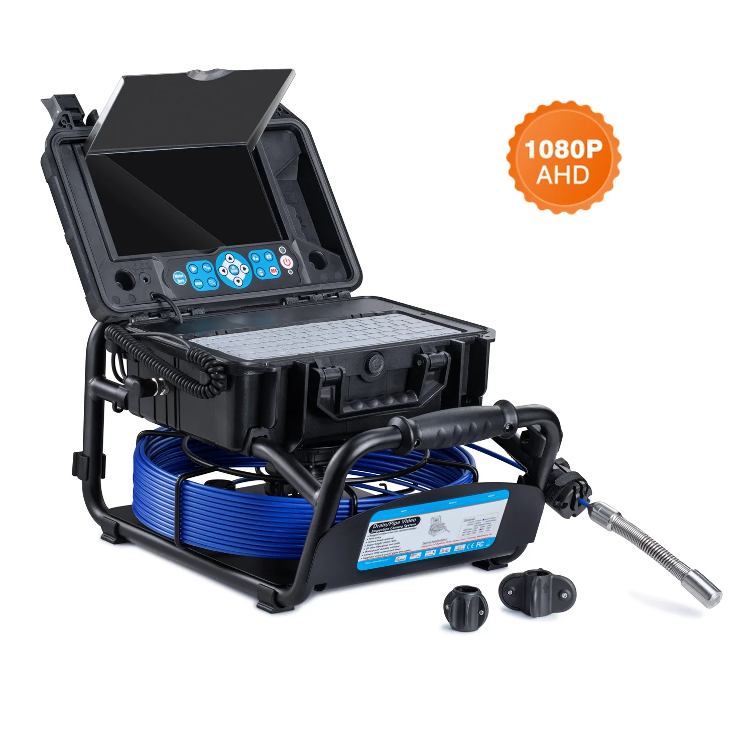 

TVBTECH 3499F 7 Inch Monitor Waterproof Sewer Pipe Inspection Equipment With 23MM Camera Head And Meter Counter