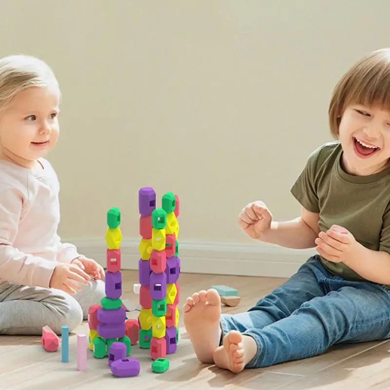 Stacking Rocks | Building Blocks Stones Game | Silicone Stacking Stones Sensory Learning Set for Kids Aged 3-5